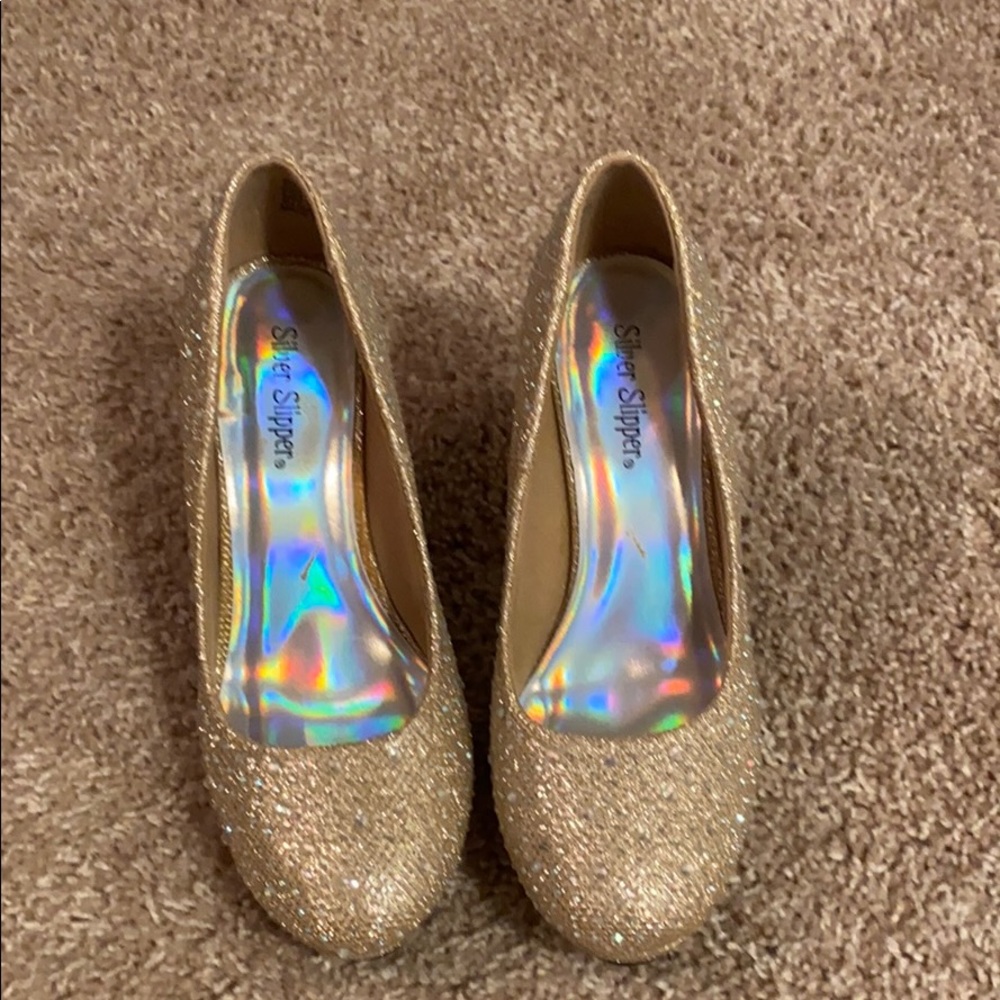 Gold Sparkly Heels